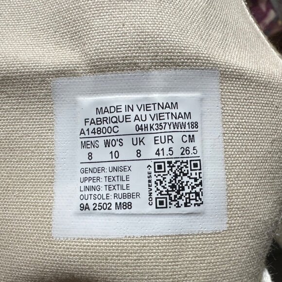 ❤️Converse x Isabel Marant Chuck 70 Hi 10 Womens Shoes Black Vanilla Ice A14800C - Picture 12 of 14